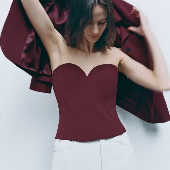 Zara Tops - Zara sweetheart neckline corset top